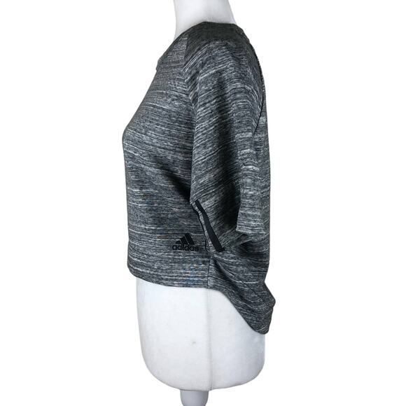 ADIDAS Sport 2 Street Shirt Crop Light Gray S NWT Small Sporty - Picture 5 of 8